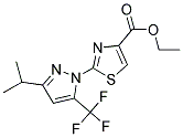 ETHYL 2-[3-ISOPROPYL-5-(TRIFLUOROMETHYL)-1H-PYRAZOL-1-YL]-1,3-THIAZOLE-4-CARBOXYLATE Struktur