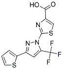 2-[3-THIEN-2-YL-5-(TRIFLUOROMETHYL)-1H-PYRAZOL-1-YL]-1,3-THIAZOLE-4-CARBOXYLIC ACID Struktur