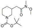 TERT-BUTYL 3-((N-METHOXY-N-METHYLCARBAMOYL)METHYL)PIPERIDINE-1-CARBOXYLATE Struktur