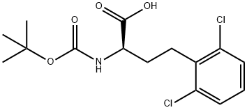 (R)-2-TERT-BUTOXYCARBONYLAMINO-4-(2,6-DICHLORO-PHENYL)-BUTYRIC ACID Struktur