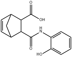 3-(2-HYDROXY-PHENYLCARBAMOYL)-BICYCLO[2.2.1]HEPT-5-ENE-2-CARBOXYLIC ACID Struktur