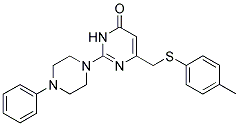 2-(4-PHENYLPIPERAZIN-1-YL)-6-(P-TOLYLTHIOMETHYL)PYRIMIDIN-4(3H)-ONE Struktur