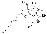 3-[2-(ALLYLAMINO)-2,5-DIHYDRO-1,3-THIAZOL-4-YL]-3-METHYL-8-[(PENTYLOXY)METHYL]-2,7-DIOXASPIRO[4.4]NONANE-1,6-DIONE Struktur