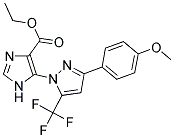 ETHYL 5-[3-(4-METHOXYPHENYL)-5-(TRIFLUOROMETHYL)-1H-PYRAZOL-1-YL]-1H-IMIDAZOLE-4-CARBOXYLATE Struktur