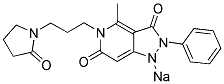 SODIUM 4-METHYL-3-OXO-5-[3-(2-OXOPYRROLIDIN-1-YL)PROPYL]-2-PHENYL-3,5-DIHYDRO-2H-PYRAZOLO[4,3-C]PYRIDIN-6-OLATE Struktur