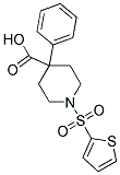 4-PHENYL-1-(THIEN-2-YLSULFONYL)PIPERIDINE-4-CARBOXYLIC ACID Struktur