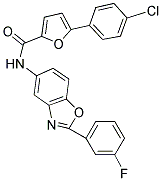 5-(4-CHLOROPHENYL)-N-[2-(3-FLUOROPHENYL)-1,3-BENZOXAZOL-5-YL]-2-FURAMIDE Struktur