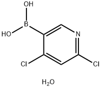 2,4-DICHLOROPYRIDINE-5-BORONIC ACID HYDRATE Struktur