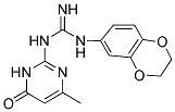 N-2,3-DIHYDRO-1,4-BENZODIOXIN-6-YL-N'-(4-METHYL-6-OXO-1,6-DIHYDROPYRIMIDIN-2-YL)GUANIDINE Struktur