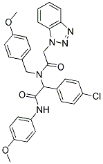 2-(2-(1H-BENZO[D][1,2,3]TRIAZOL-1-YL)-N-(4-METHOXYBENZYL)ACETAMIDO)-2-(4-CHLOROPHENYL)-N-(4-METHOXYPHENYL)ACETAMIDE Struktur