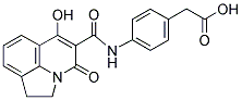 (4-{[(6-HYDROXY-4-OXO-1,2-DIHYDRO-4H-PYRROLO[3,2,1-IJ]QUINOLIN-5-YL)CARBONYL]AMINO}PHENYL)ACETIC ACID Struktur