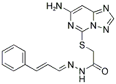 2-[(7-AMINO[1,2,4]TRIAZOLO[1,5-C]PYRIMIDIN-5-YL)THIO]-N'-[(1E,2E)-3-PHENYLPROP-2-ENYLIDENE]ACETOHYDRAZIDE Struktur