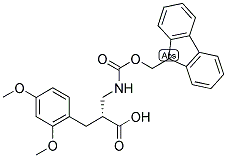 (R)-3-(2,4-DIMETHOXY-PHENYL)-2-[(9H-FLUOREN-9-YLMETHOXYCARBONYLAMINO)-METHYL]-PROPIONIC ACID Struktur