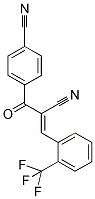 4-((E)-2-CYANO-3-[2-(TRIFLUOROMETHYL)PHENYL]-2-PROPENOYL)BENZENECARBONITRILE Struktur