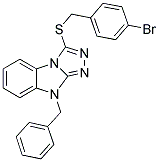 9-BENZYL-3-(4-BROMO-BENZYLSULFANYL)-9H-BENZO[4,5]IMIDAZO[2,1-C][1,2,4]TRIAZOLE Struktur