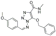 5-(BENZYLOXY)-1-{[(1Z)-(4-METHOXYPHENYL)METHYLENE]AMINO}-N-METHYL-1H-1,2,3-TRIAZOLE-4-CARBOXAMIDE Struktur