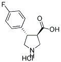 (TRANS)-4-(4-FLUORO-PHENYL)-PYRROLIDINE-3-CARBOXYLIC ACID-HCL Struktur