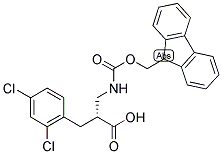 (R)-3-(2,4-DICHLORO-PHENYL)-2-[(9H-FLUOREN-9-YLMETHOXYCARBONYLAMINO)-METHYL]-PROPIONIC ACID Struktur