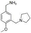 4-METHOXY-3-(1-PYRROLIDINYLMETHYL)BENZYLAMINE Struktur