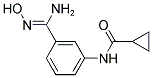 N-[3-[(Z)-AMINO(HYDROXYIMINO)METHYL]PHENYL]CYCLOPROPANECARBOXAMIDE Struktur