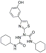 N~1~-CYCLOHEXYL-1-[4-(3-HYDROXYPHENYL)-1,3-THIAZOL-2-YL]-N~2~-CYCLOHEXYL-1,2-HYDRAZINEDICARBOXAMIDE Struktur