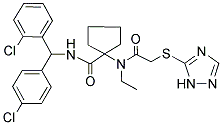 1-(2-(2H-1,2,4-TRIAZOL-3-YLTHIO)-N-ETHYLACETAMIDO)-N-((2-CHLOROPHENYL)(4-CHLOROPHENYL)METHYL)CYCLOPENTANECARBOXAMIDE Struktur