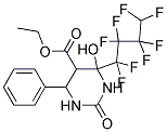 ETHYL 4-HYDROXY-4-(1,1,2,2,3,3,4,4-OCTAFLUOROBUTYL)-2-OXO-6-PHENYLHEXAHYDROPYRIMIDINE-5-CARBOXYLATE Struktur