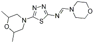 5-(2,6-DIMETHYLMORPHOLIN-4-YL)-N-[(1E)-MORPHOLIN-4-YLMETHYLENE]-1,3,4-THIADIAZOL-2-AMINE Struktur