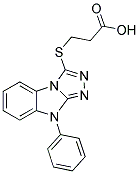 3-(9-PHENYL-9H-BENZO[4,5]IMIDAZO[2,1-C][1,2,4]TRIAZOL-3-YLSULFANYL)-PROPIONIC ACID Struktur