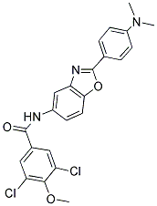 3,5-DICHLORO-N-{2-[4-(DIMETHYLAMINO)PHENYL]-1,3-BENZOXAZOL-5-YL}-4-METHOXYBENZAMIDE Struktur