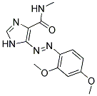 5-[(E)-(2,4-DIMETHOXYPHENYL)DIAZENYL]-N-METHYL-1H-IMIDAZOLE-4-CARBOXAMIDE Struktur