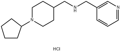 [(1-CYCLOPENTYLPIPERIDIN-4-YL)METHYL]-(PYRIDIN-3-YLMETHYL)AMINE TRIHYDROCHLORIDE Struktur