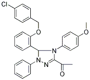 1-(5-(2-(4-CHLOROBENZYLOXY)PHENYL)-4-(4-METHOXYPHENYL)-1-PHENYL-4,5-DIHYDRO-1H-1,2,4-TRIAZOL-3-YL)ETHANONE Struktur