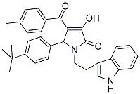 3-HYDROXY-1-[2-(1H-INDOL-3-YL)ETHYL]-4-(4-METHYLBENZOYL)-5-(4-TERT-BUTYLPHENYL)-1,5-DIHYDRO-2H-PYRROL-2-ONE Struktur