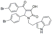 1-(2-(1H-INDOL-3-YL)ETHYL)-4-(4-BROMOBENZOYL)-5-(4-BROMOPHENYL)-3-HYDROXY-1H-PYRROL-2(5H)-ONE Struktur