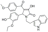 1-(2-(1H-INDOL-3-YL)ETHYL)-5-(3-ETHOXY-4-HYDROXYPHENYL)-3-HYDROXY-4-(4-METHOXYBENZOYL)-1H-PYRROL-2(5H)-ONE Struktur