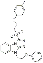 9-(2-PHENOXY-ETHYL)-3-(2-P-TOLYLOXY-ETHANESULFONYL)-9H-BENZO[4,5]IMIDAZO[2,1-C][1,2,4]TRIAZOLE Struktur