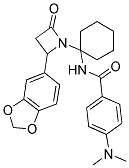 N-(1-(2-(BENZO[D][1,3]DIOXOL-5-YL)-4-OXOAZETIDIN-1-YL)CYCLOHEXYL)-4-(DIMETHYLAMINO)BENZAMIDE Struktur