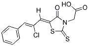 [5-(2-CHLORO-3-PHENYL-ALLYLIDENE)-4-OXO-2-THIOXO-THIAZOLIDIN-3-YL]-ACETIC ACID Struktur