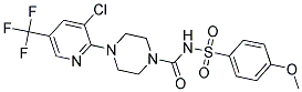 4-[3-CHLORO-5-(TRIFLUOROMETHYL)PYRIDIN-2-YL]-N-[(4-METHOXYPHENYL)SULFONYL]PIPERAZINE-1-CARBOXAMIDE Struktur