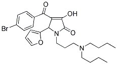 4-(4-BROMOBENZOYL)-1-(3-(DIBUTYLAMINO)PROPYL)-5-(FURAN-2-YL)-3-HYDROXY-1H-PYRROL-2(5H)-ONE Struktur