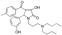 1-[3-(DIBUTYLAMINO)PROPYL]-3-HYDROXY-5-(3-HYDROXYPHENYL)-4-(4-METHYLBENZOYL)-1,5-DIHYDRO-2H-PYRROL-2-ONE Struktur