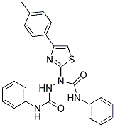 N~1~-PHENYL-1-[4-(4-METHYLPHENYL)-1,3-THIAZOL-2-YL]-N~2~-PHENYL-1,2-HYDRAZINEDICARBOXAMIDE Struktur