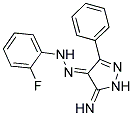 (4E)-5-IMINO-3-PHENYL-1,5-DIHYDRO-4H-PYRAZOL-4-ONE (2-FLUOROPHENYL)HYDRAZONE Struktur