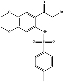 N-[2-(2-BROMO-ACETYL)-4,5-DIMETHOXY-PHENYL]-4-METHYL-BENZENESULFONAMIDE Struktur