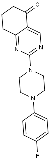 2-[4-(4-FLUOROPHENYL)PIPERAZIN-1-YL]-7,8-DIHYDROQUINAZOLIN-5(6H)-ONE Struktur