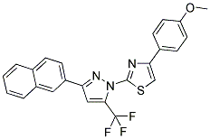 4-(4-METHOXYPHENYL)-2-[3-(2-NAPHTHYL)-5-(TRIFLUOROMETHYL)-1H-PYRAZOL-1-YL]-1,3-THIAZOLE Struktur