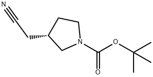 (S)-3-CYANOMETHYL-PYRROLIDINE-1-CARBOXYLIC ACID TERT-BUTYL ESTER Struktur