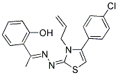 (1E)-1-(2-HYDROXYPHENYL)ETHANONE [(2E)-3-ALLYL-4-(4-CHLOROPHENYL)-1,3-THIAZOL-2(3H)-YLIDENE]HYDRAZONE Struktur