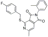 4-[(4-FLUOROBENZYL)THIO]-6-METHYL-2-(2-METHYLPHENYL)-1H-PYRROLO[3,4-C]PYRIDINE-1,3(2H)-DIONE Struktur